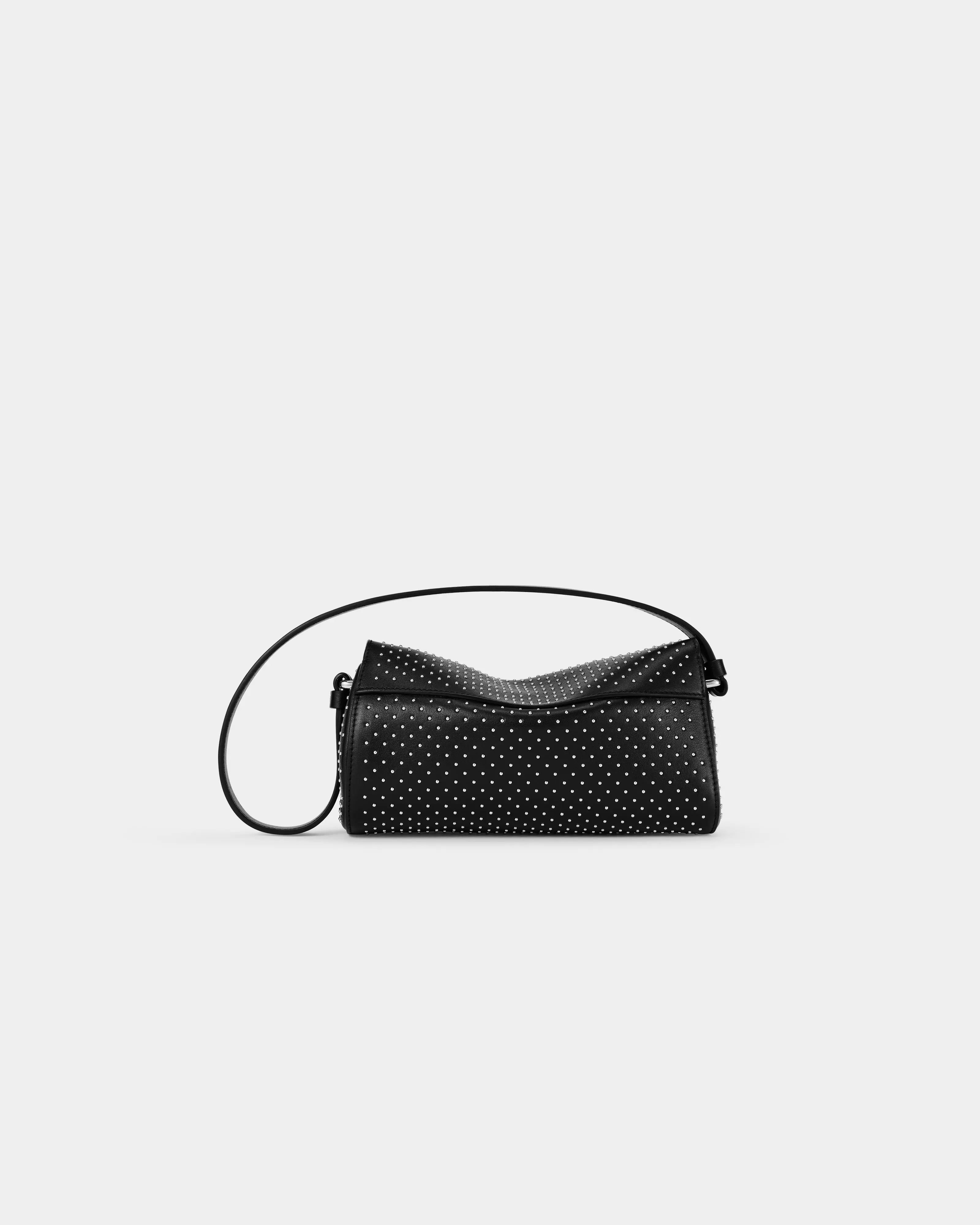 TAD-FAB-Softie-Mini-black-studs-calfskin-shoulder-bag-side-view